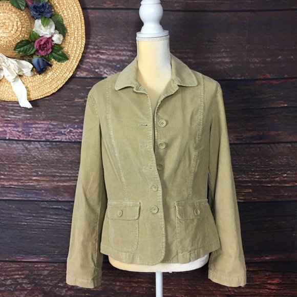 Talbots Jackets & Blazers - Talbots tan corduroy lightweight jacket blazer